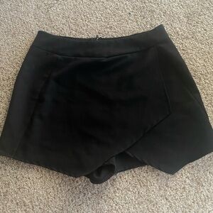 Black asymmetrical skort